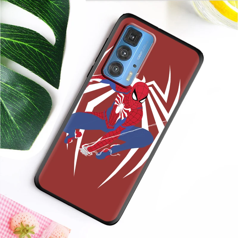 marvel sipderman painting for motorola moto g60 50 40 x3 e6i e7i power edge 20 pro lite fusion 5g 2021 soft black phone case free global shipping