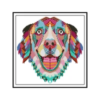 colorful hound patterns needlework diy cross stitch sets 14ct 11ct counted printed on canvas cross stitch embroidery sets crafts