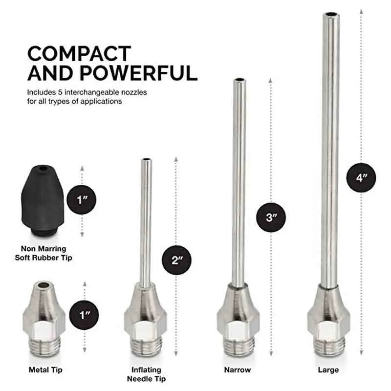 Набор пневматических пистолетов с 5 сменными насадками и триггером большого