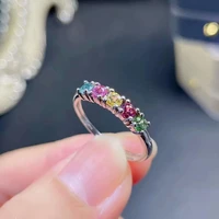 lanzyo 925 sterling silver tourmaline rings fashion gift for women fine wedding bands classic wholesale j0303111agx