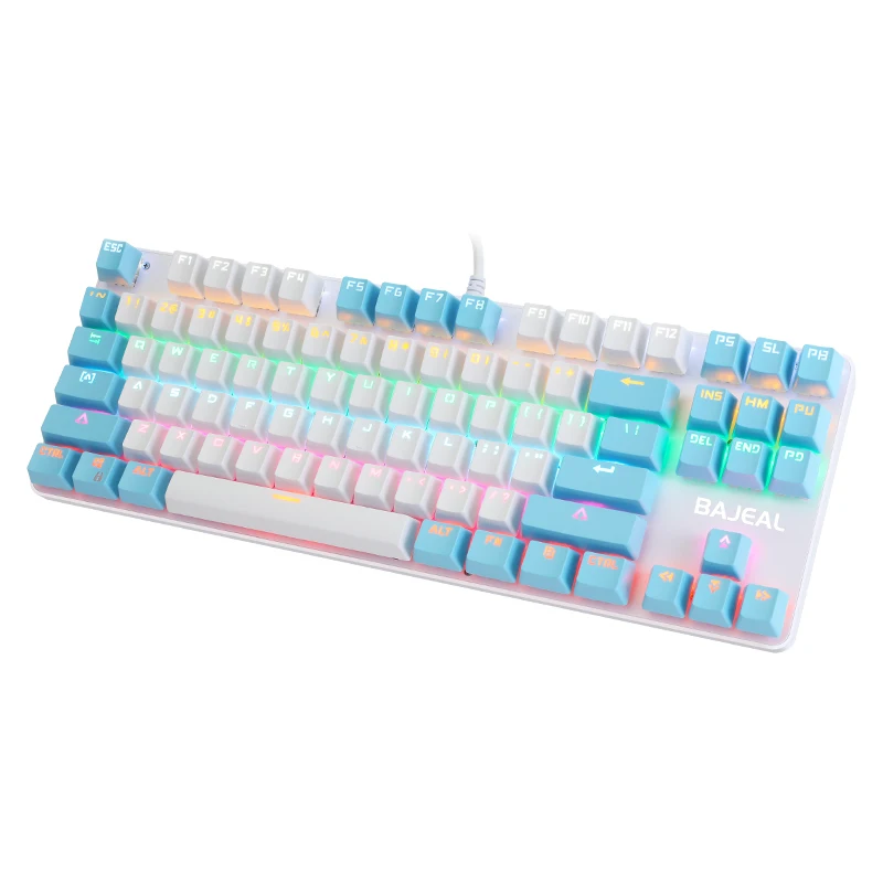 

Клавиатура Механическая Проводная игровая с RGB-подсветкой, 87 зеленых осей