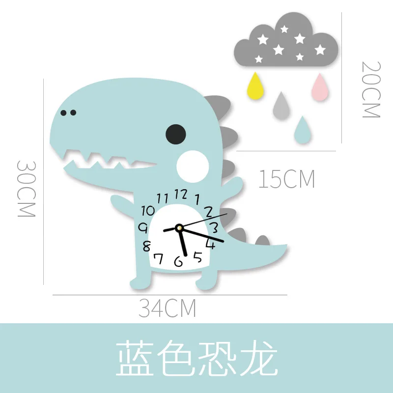 

Silent Cartoon Wall Clock Bedroom Cute Wall Clock Children's Room Gift Idea Stylish Wall Watches Home Decor 6W966