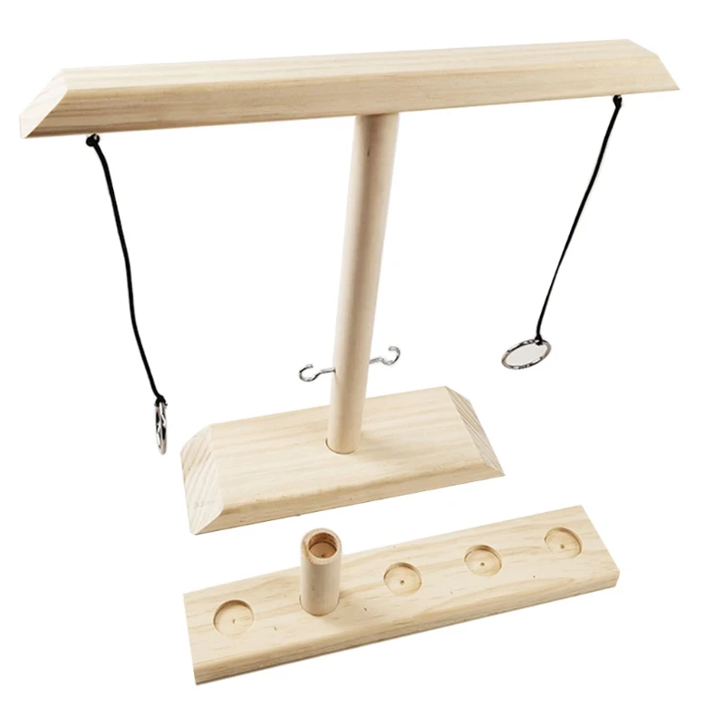 

Outdoor Desktop Ring Toss Game Table Hook + Ring Highly Addictive Fun Office Game Toy for Indoor or Outdoor Family Fun