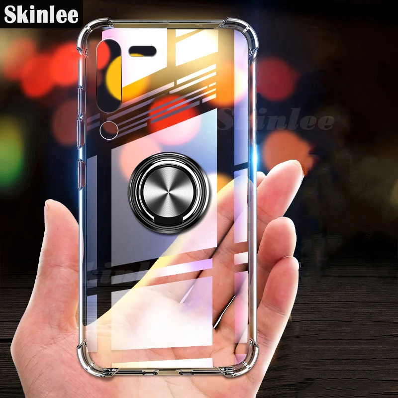 Чехол Skinlee для Lenovo Z6 Pro официальный оригинальный противоударный с кольцом мягкая