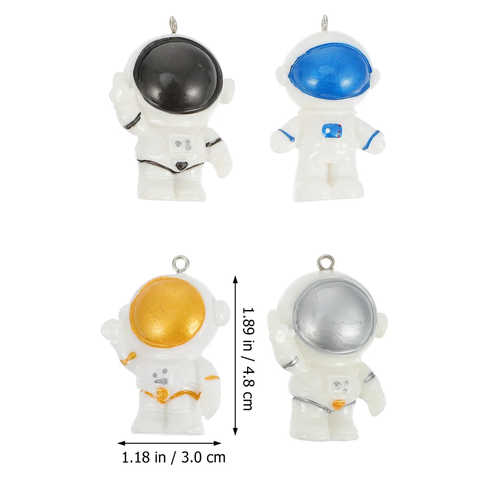 

4pcs Pretty Astronaut Cake Decor Rods Astronaut Cake Dolls Space Cake Decors
