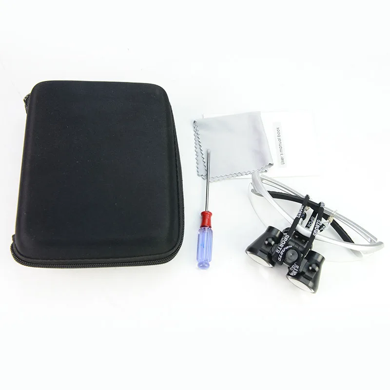 Широкое поле 2.5x 3.5X Стоматологическое увеличительное стекло для глаз