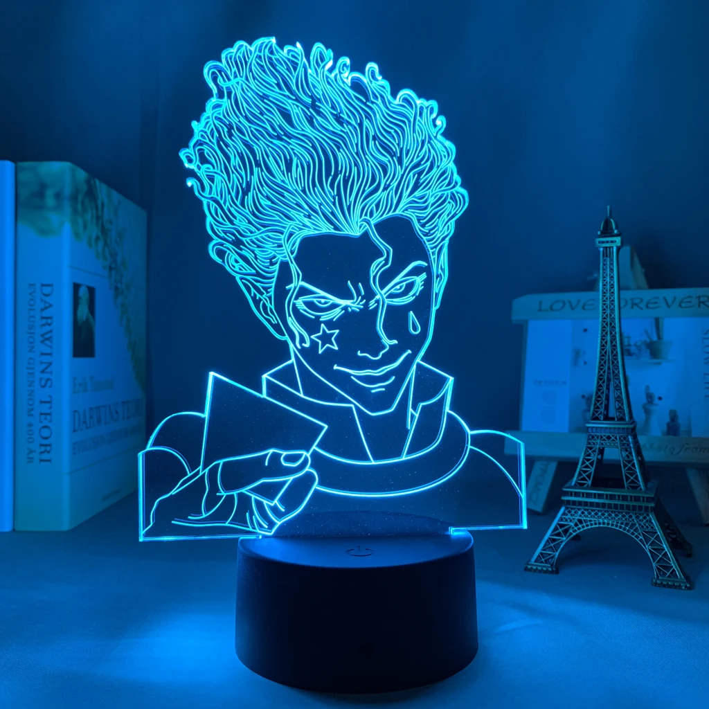 

Аниме 3d лампа Hunter X Hunter Hisoka для спальни, декор, светильник для комнаты, настольная лампа, подарок на день рождения, светодиодный ночсветильни...