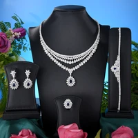 gorgeous famous design luxury noble bridal jewelry sets for women wedding party zircon crystal dubai bridal jewelry set gift