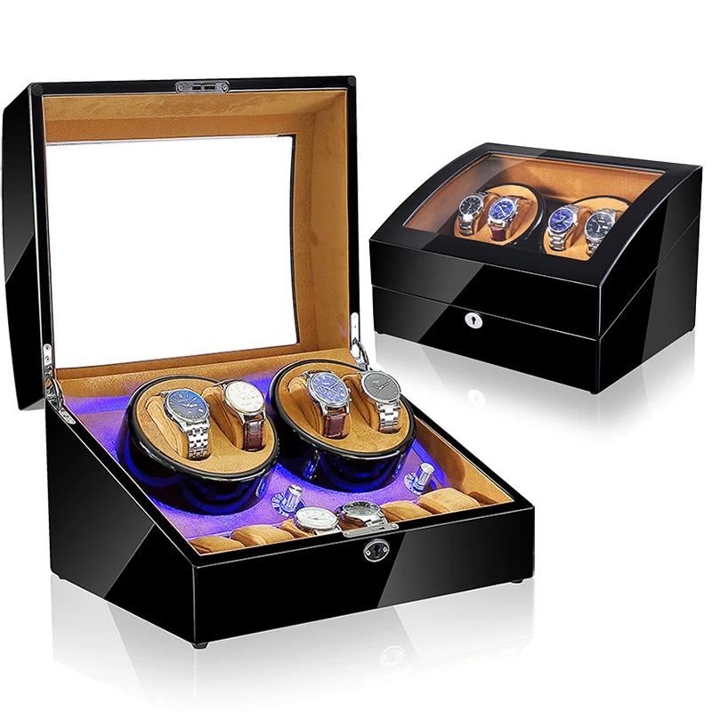 5 MODES 4+6 Watch Winder for Automatic Watches Chain Motor Wooden Rotary Shaker Watch Accessories Box Watches Storage Collector enlarge