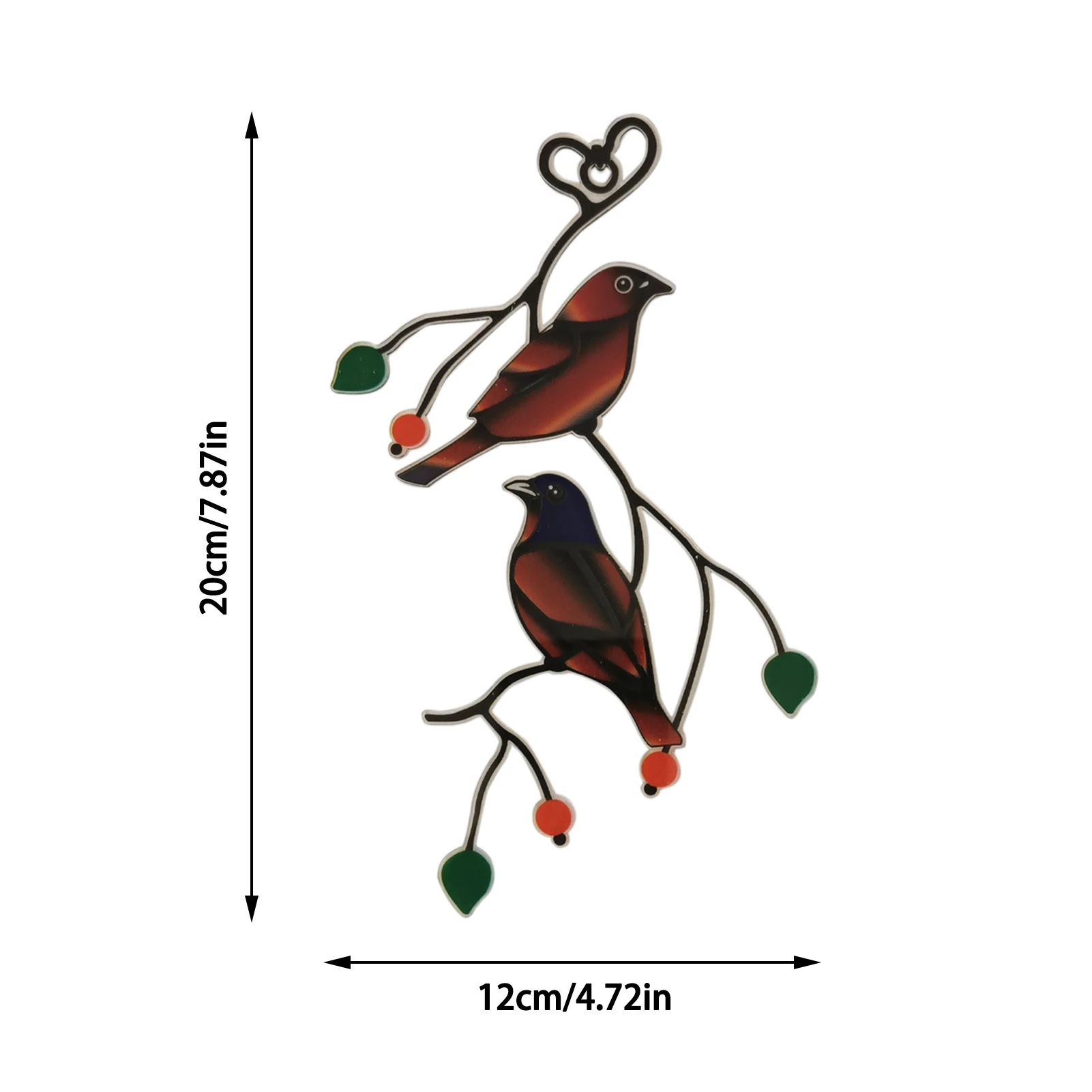 

New Window Hanging Bird Ornament Stained Glass Home Wall Decora For Outdoor Garden Memorial Handicrafts Gift For Good Luck
