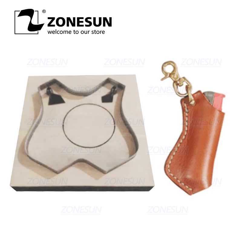 

ZONESUN Cigarette Lighter Leather Cutting Die Papercraft Paper Art Tool Die Cutting Machine Diy Handicraft Cutter Lighter C