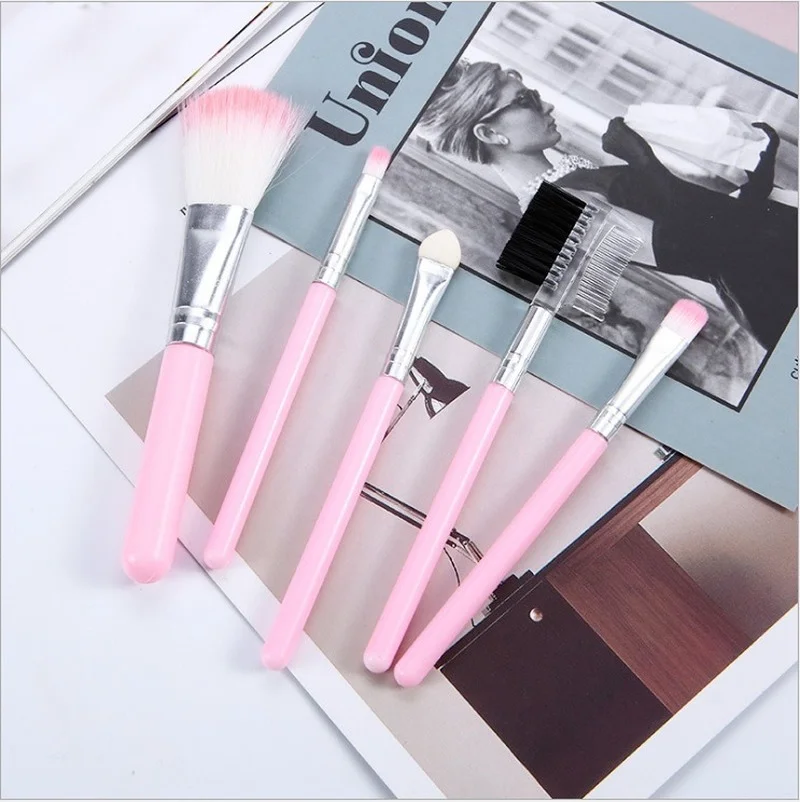 

5Pcs Makeup Brushes Tool Set Cosmetic Powder Eye Shadow Foundation Blush Blending Beauty Make Up Brush