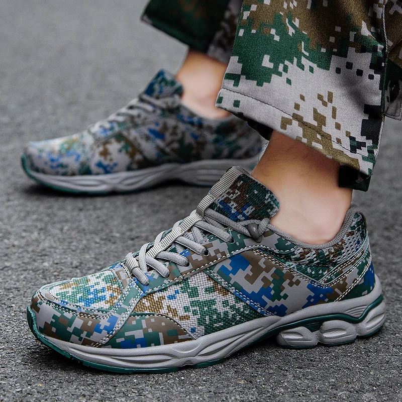 

Мужские кроссовки для бега, дышащие уличные, для пересеченной местности, военные тренировочные туфли, кроссовки, цвет хаки
