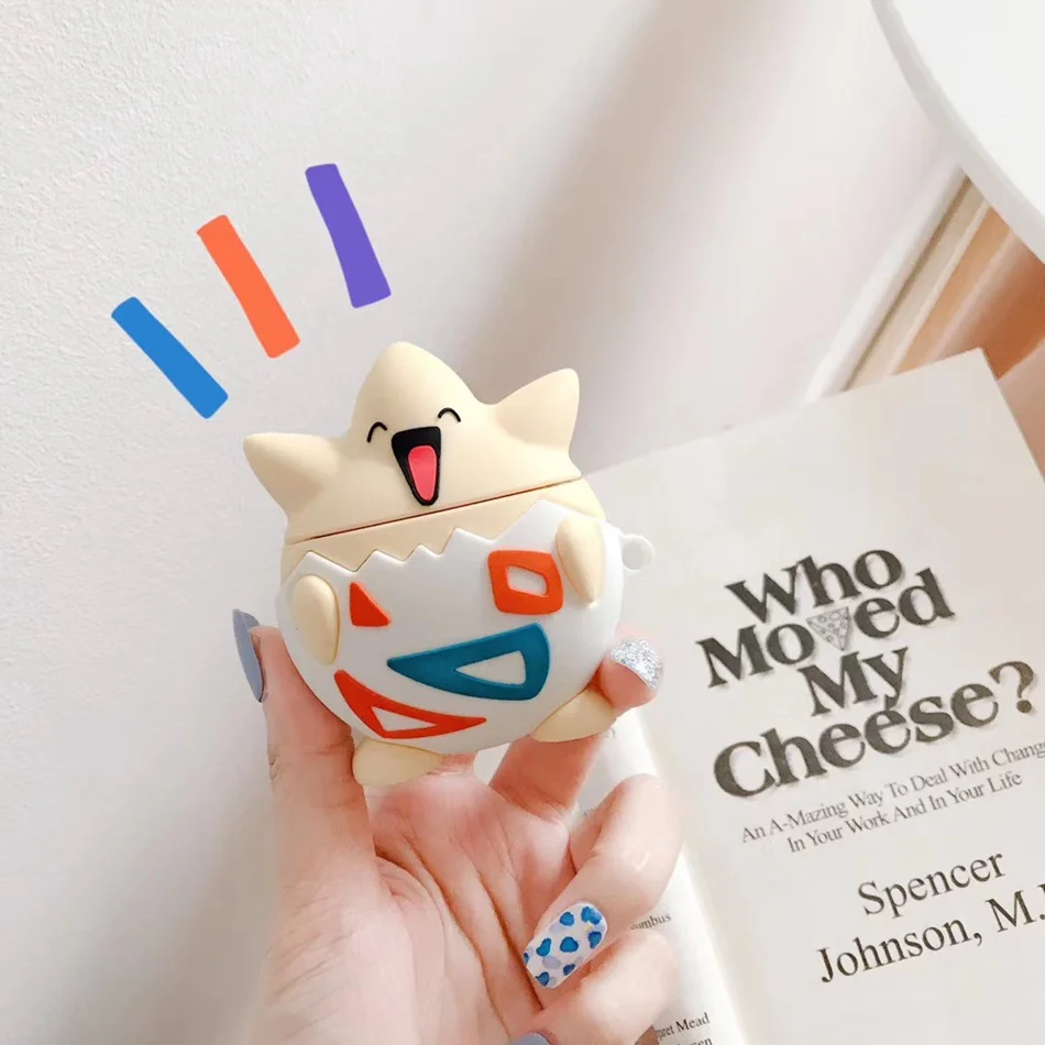 752 Чехол для AirPods Apple, 3D чехол для наушников с рисунком стежка для Airpods 2, силиконовый чехол, забавные аксессуары, Защитные Чехлы, брелок - Цвет: 752