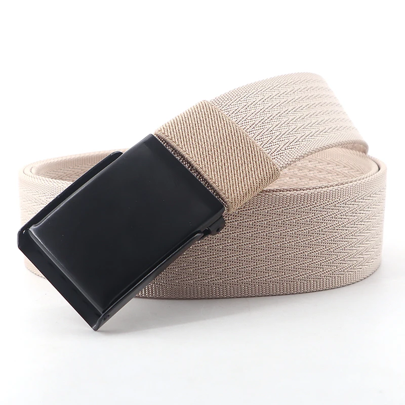 Men's Nylon Casual Weave Belt Outdoor Tactical Pistol Double Ring Metal Buckle Quick Release Youth Fashion Lady Wild Stripe Belt