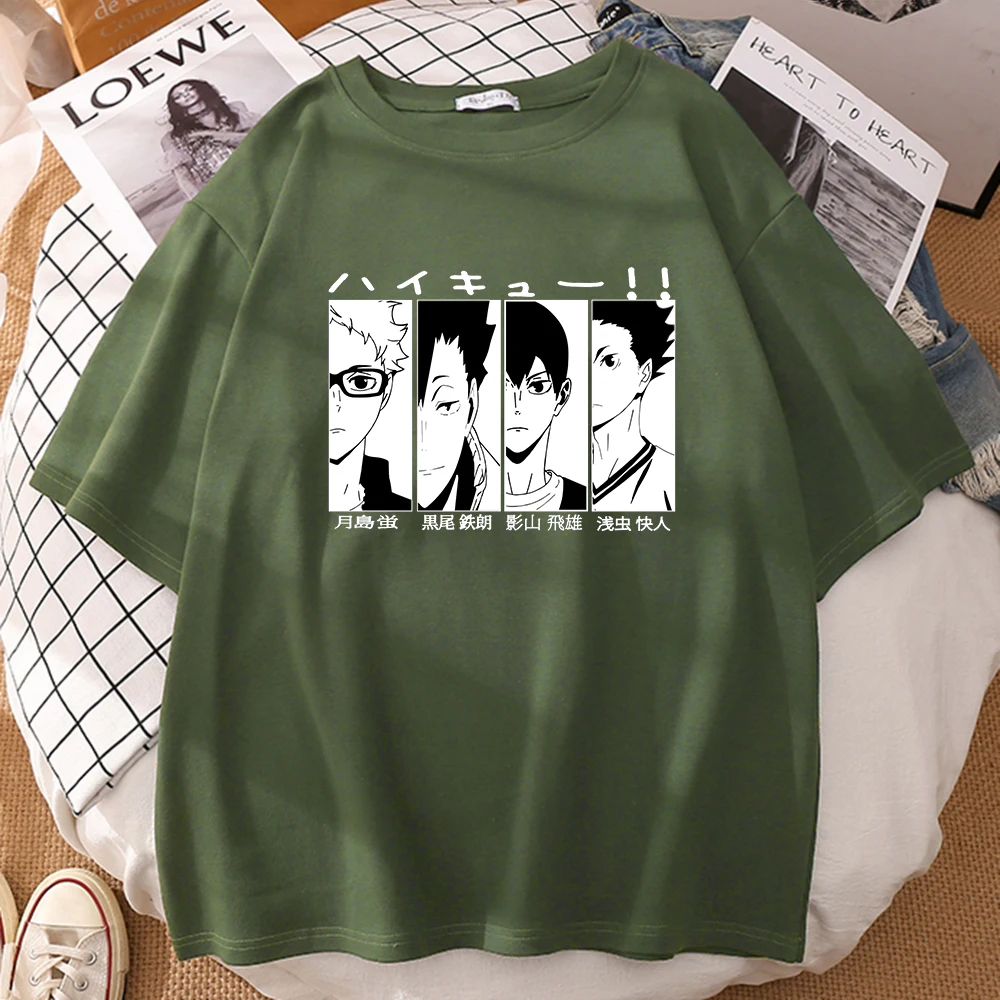 

Haikyuu Kageyama Tobio женская футболка с круглым вырезом 2021 топ с коротким рукавом Удобная дышащая женская футболка с круглым вырезом