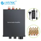 ESYNiC 2-канальный стерео аудио усилитель HiFi класса D интегрированные усилители мощности 12 В 25 в для домашней колонки 50 Вт + 50 Вт