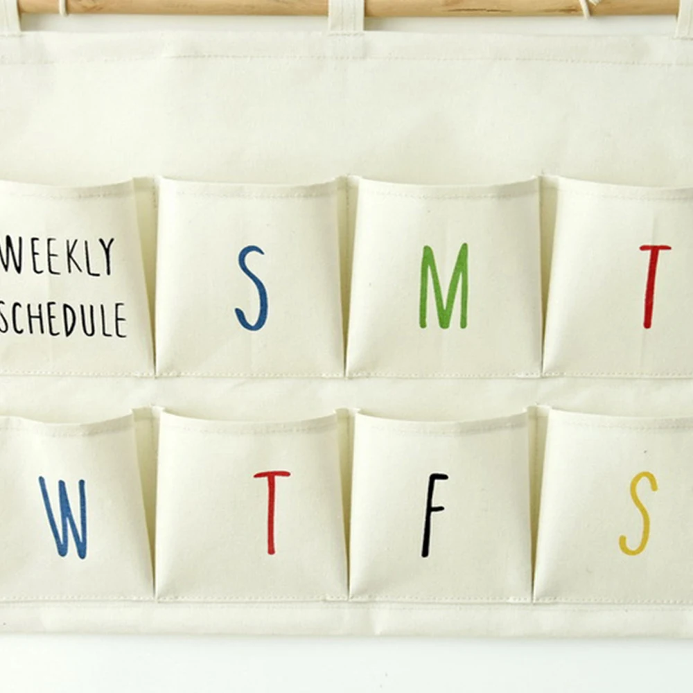 Креативный настенный подвесной органайзер для двери с расписанием недели