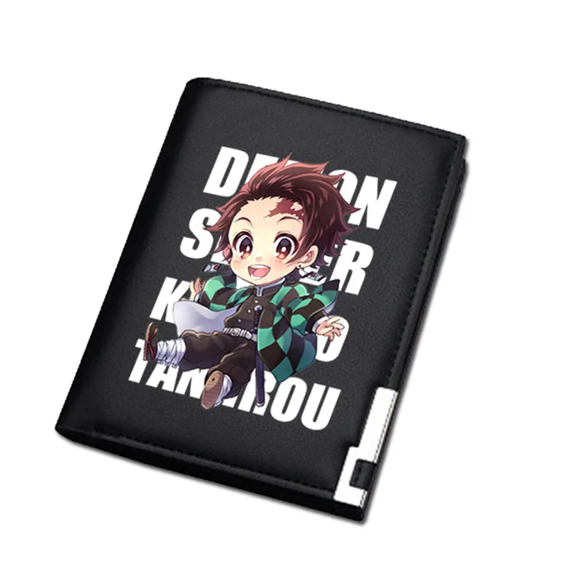 4 Demon Slayer: Kimetsu no Yaiba Аниме Сумка для денег из искусственной кожи короткий кошелек Kawaii женский кошелек для монет ID держатель для карт маленький кошелек - Цвет: 4