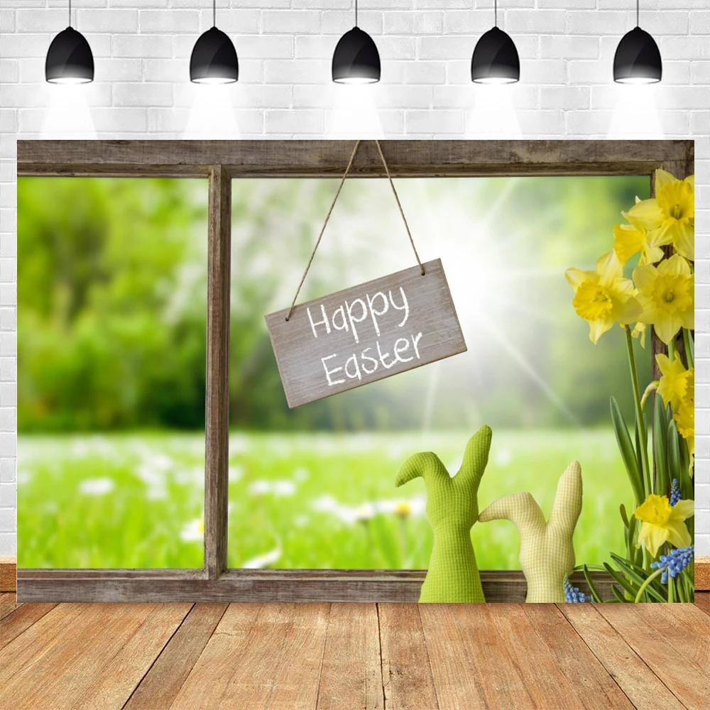 

Yeele Vinyl Wood Pland Window Flowers Easter Photography Backdrops Photo Backgrounds Photocall For Photo Shoot Props Photophone