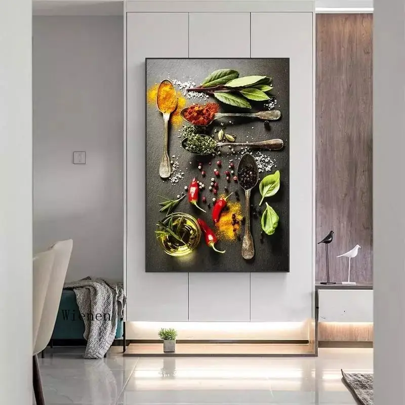 Настенные декоративные постеры и принты для кухни столовой перец чили Картина на