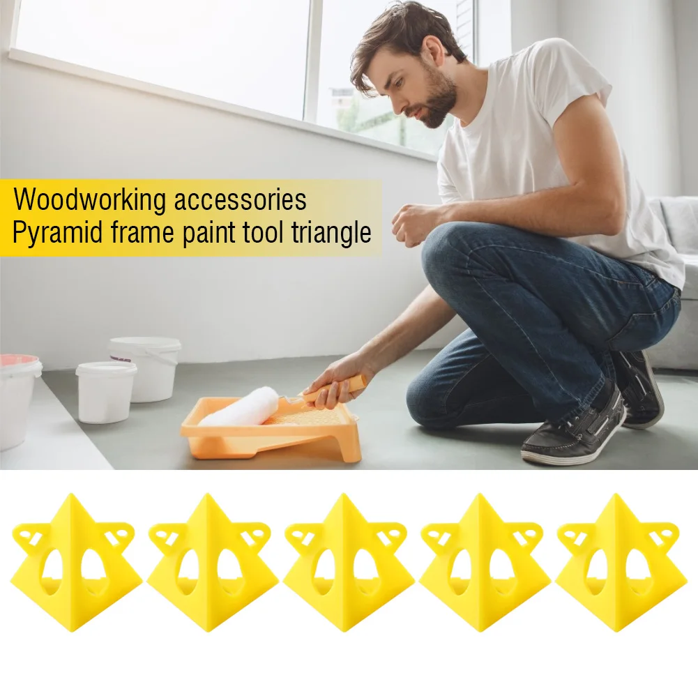 

Triangle Paint Pads 10pcs Portable Pyramid Stands Set Triangle Paint Pads Feet Woodworking Accessories Carpenter Painter Tools