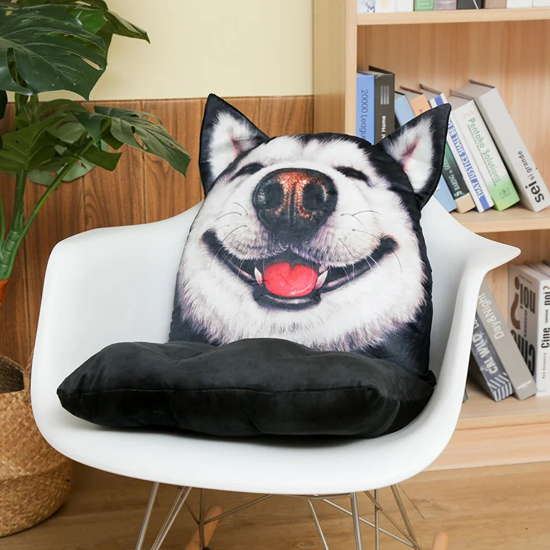 cushion A 70 см большая плюшевая имитация забавная игрушечная собака хаски супер милая креативная Подушка для детей весь Забавный высококачественный подарок на день рождения для детей - Цвет: cushion A