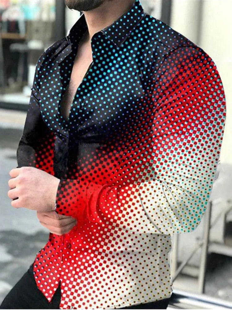 Роскошная золотисто-красная Мужская рубашка новая приталенная с длинным рукавом