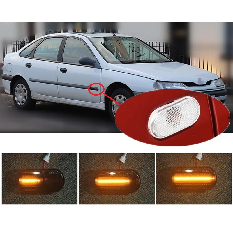 for Renault LAGUNA I MK1 (B56_ 556_) Estate Grandtour Nevada (K56_) Dynamic LED Indicator Side Marker Signal Accessories|Абажуры| |