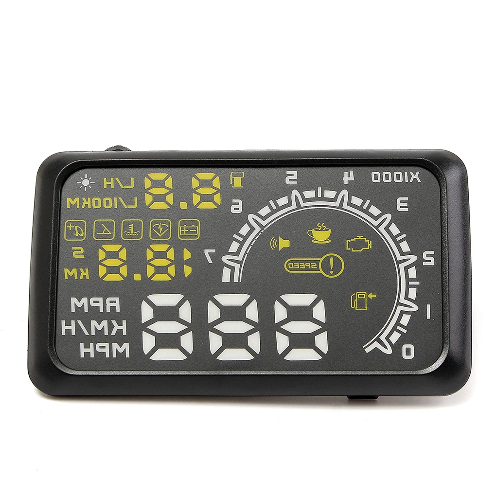 

Universal Car HUD Head Up Display Projector 5.5 Inch OBD 2 Interface Speeding Warning Alarm System Digital Car Speedometer