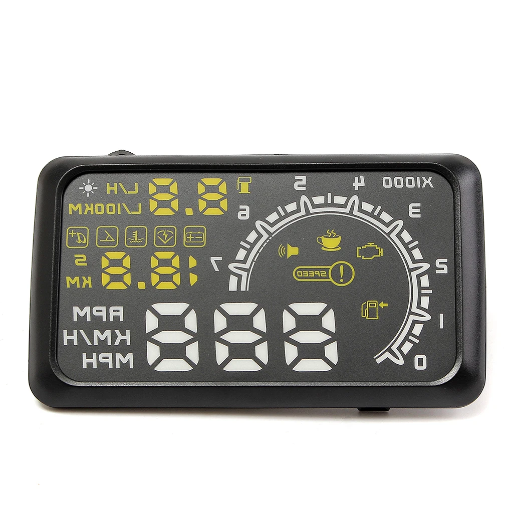 Универсальный автомобильный HUD Дисплей проектор 5 дюймов OBD 2 Интерфейс система