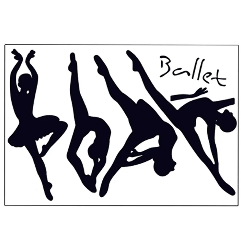 Балетная Наклейка на стену самоклеящийся фон декоративные бумажные наклейки