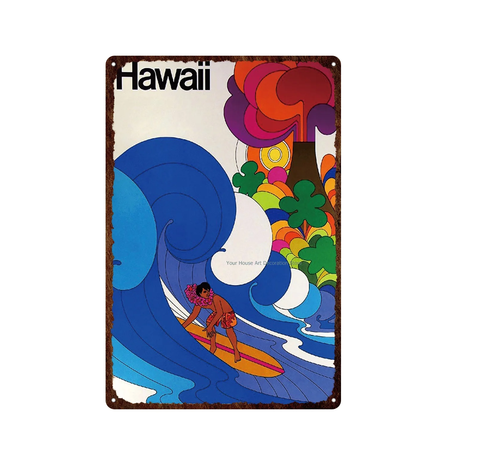 

Металлические жестяные знаки, настенное искусство, железная живопись Havail Las Vegas Florida, Веселый металлический постер клуба