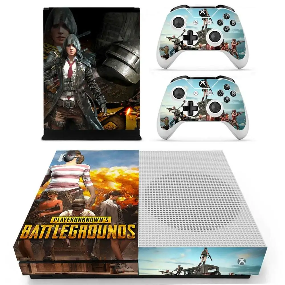 Виниловая наклейка PUBG для консоли Xbox One S и контроллеров Slim |