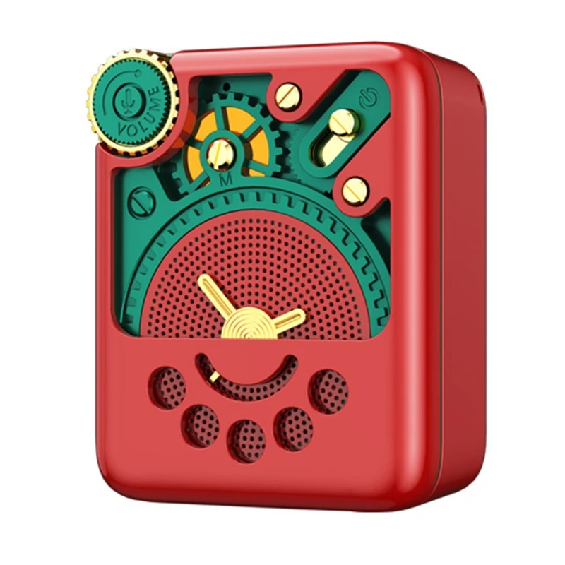 

Умный проигрыватель с голосовым управлением AI, маленький портативный Ретро проигрыватель, FM-радио, аккумуляторная батарея, TF-карта, USB, mp3-пл...