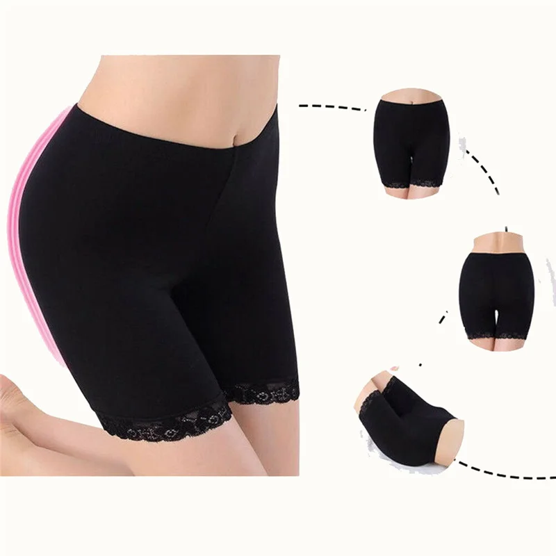 Women Plus Big Size Safety Pants Soft And Comfortable nylon Cotton Material Boxer Shorts With Lace Panties 2020 New | Женская одежда