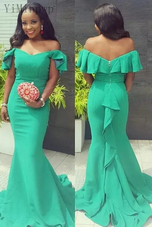 YiMinpwp темно-синее платье для выпускного вечера с открытыми плечами и аппликацией