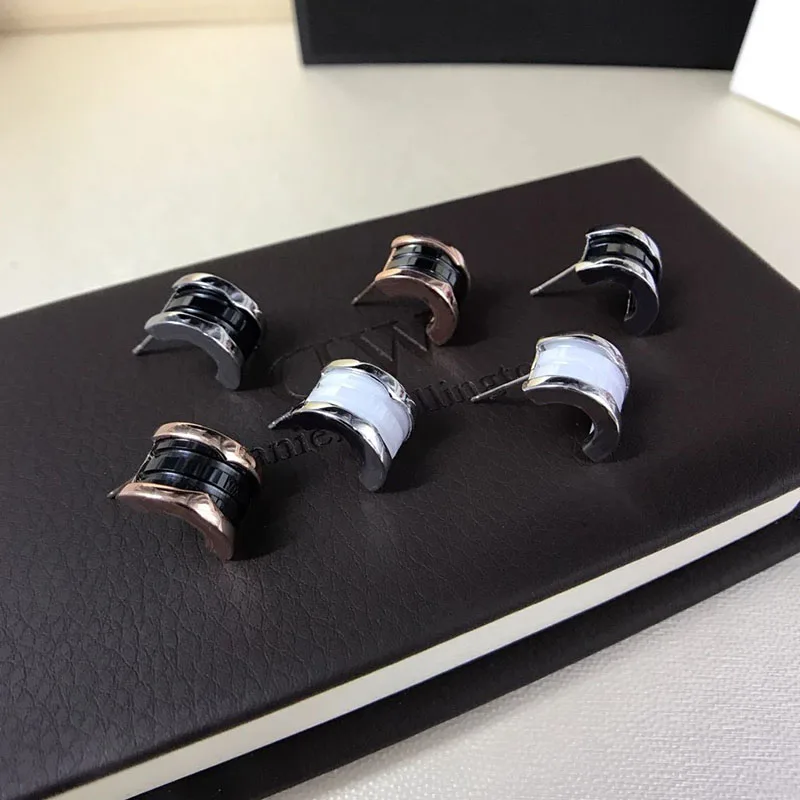 

Classic Luxury Ceramic Bvl Earring Contracted Fashion Original LOGO Jewelry Lovers Birthday Gift 2021