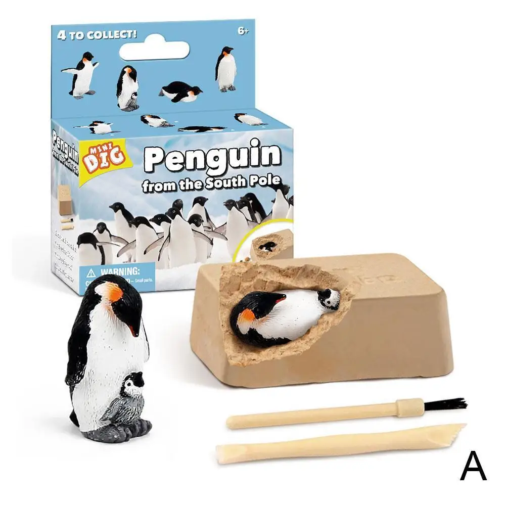 

Children's Creative New DIY Mining Penguin Pirate Treasure Toys Children's Educational And Exploration Mining Gems Z6S1