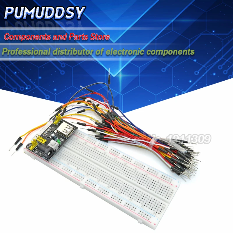 MB102 830 Точка Solderless печатная плата макет с 65 шт. скачок кабель провода и стартовый