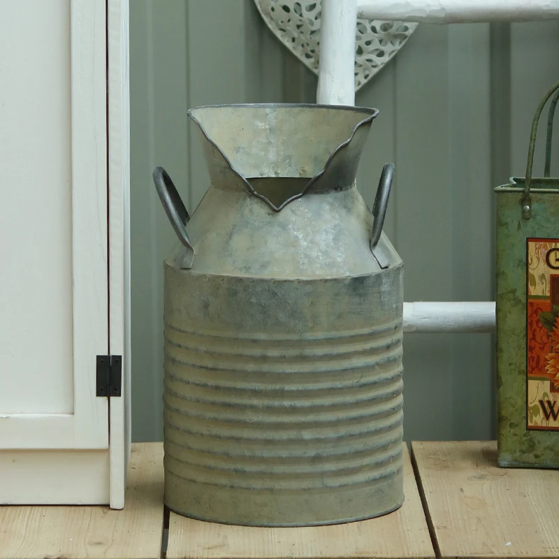 

1Pcs Flower Arrangement Flower Pot Retro Flower Vase Metal Flower Kettle Desktop Ornament for Home Garden Office Decor