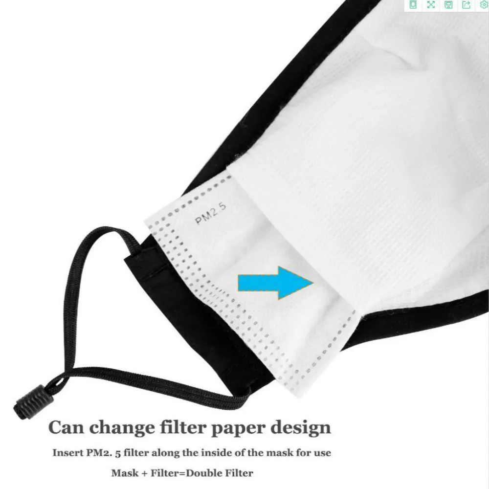 

5Layer Activated Carbon Filter Anti Haze Air with Reusable Dustproof Mask Masque mascarillas antivirus cubre