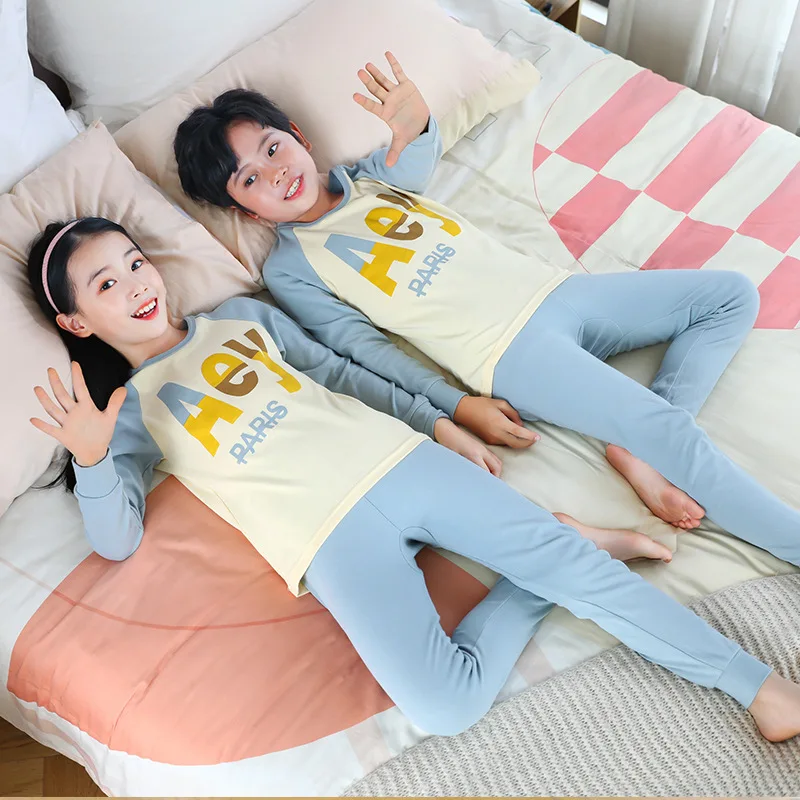 

Girls Pajamas Set Winter Autumn Boys Sleepwear Teenage Soft Cute Pijamas Infantil Pyjamas Kids Christmas Gift Baby Night Suits