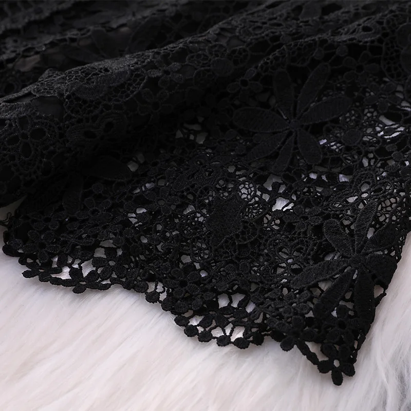

Summer Women New Lace Dress Fashion Slim Hollow Out One-Piece Dress SIKEYO 039