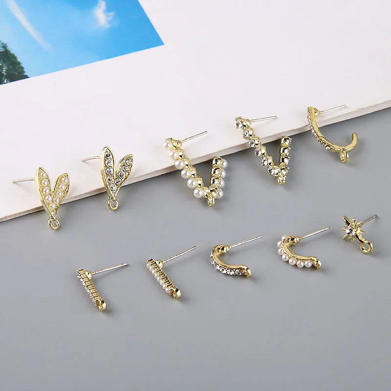 10 шт. базовый универсальный набор из жемчуга и бриллианта красивый v образный c