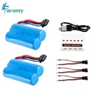 3 шт., 7,4 В, 1500 мАч, 18650 литий-полимерный аккумулятор + 1-3 балансирующее зарядное устройство для Udi007 Udi002 hongxphie HJ806, запасные части для радиоуправляемых лодок, аккумулятор 2s