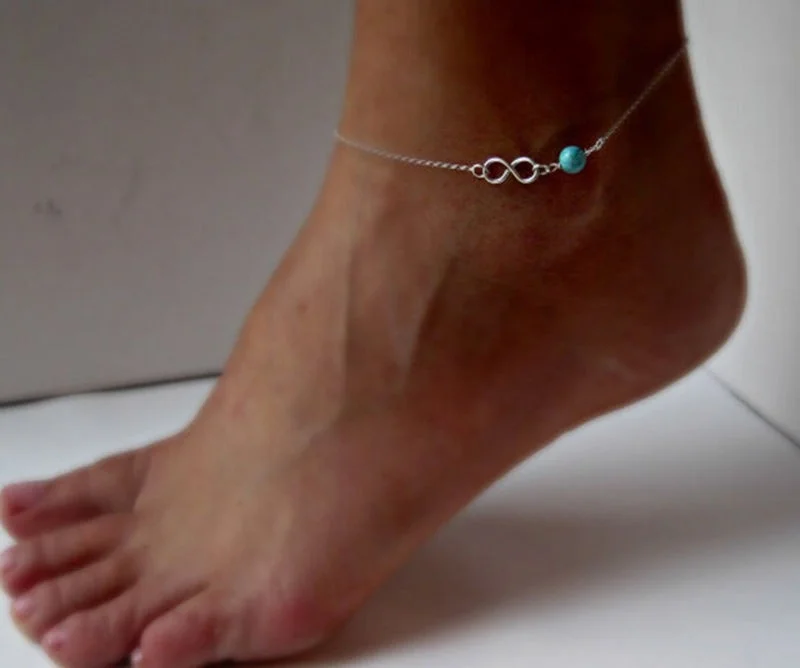 Супер предложения Бесконечность ноги браслет сексуальный шарик серебро Горячие