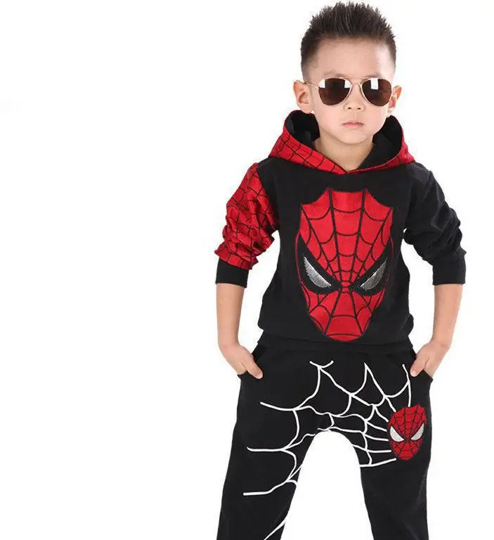 Spider-man комплекты одежды для маленьких мальчиков; костюм для мальчиков; Весенний костюм Человека-паука; костюм для костюмированной вечеринки на Хэллоуин, карнавал, день рождения