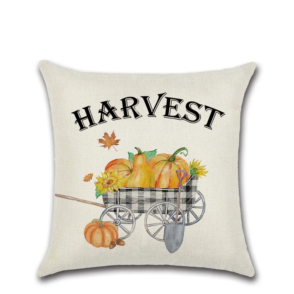 День благодарения постельное белье Чехол для подушки декоративные черный белый