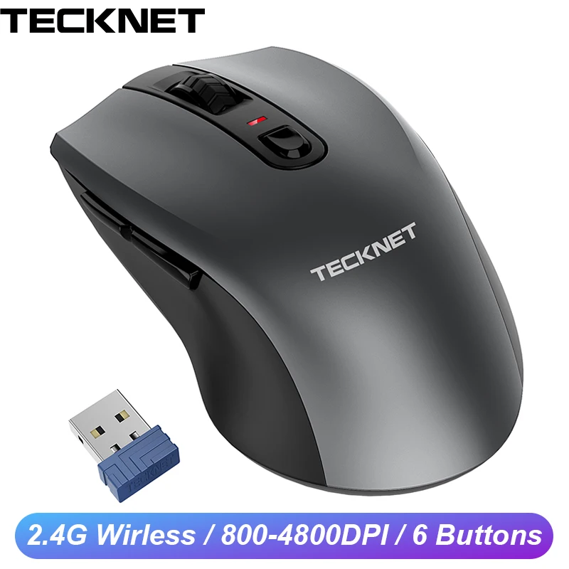 Беспроводная компьютерная мышь TeckNet USB 2 0 4 ГГц нано приемник беспроводная 4800DPI для